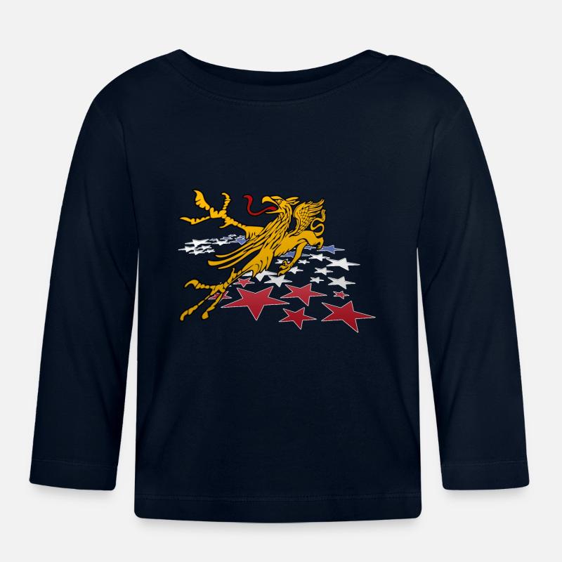 Rostocker Greif 3D - T-shirt manches longues bio Bébé - marine
