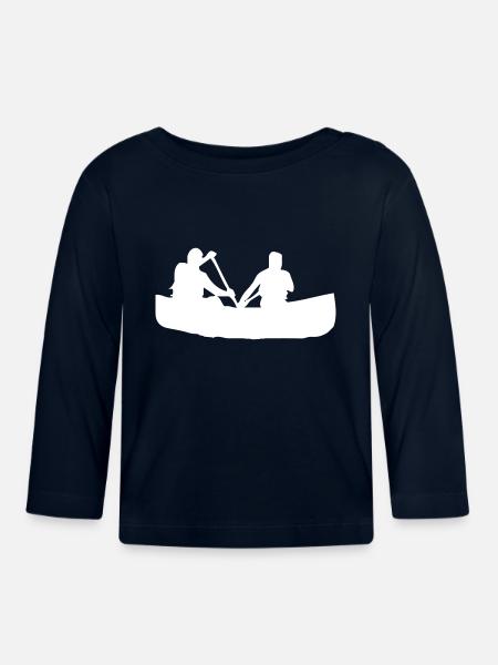 Paddeln - Baby Bio-Langarmshirt - Navy