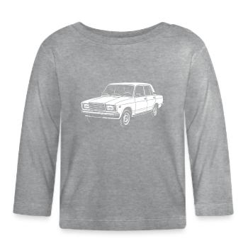 Boxen-Charme - Baby Bio-Langarmshirt - Grau meliert - Vorne