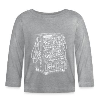 T-Shirt-Control-Tower-Sound-System - Organic Baby Long Sleeve T-Shirt - heather grey - Front