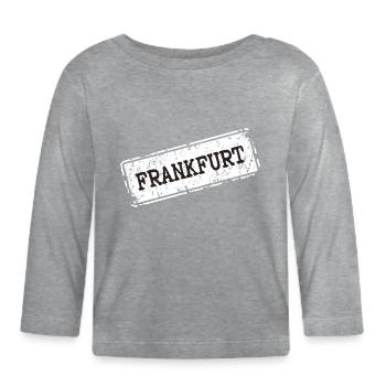 Frankfurt City Logo Design - Organic Baby Long Sleeve T-Shirt - heather grey - Front