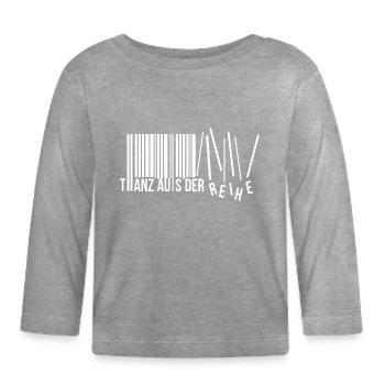 Danse hors ligne en disant Cadeau de danseuse à codes-barres - T-shirt manches longues bio Bébé - gris chiné - Devant