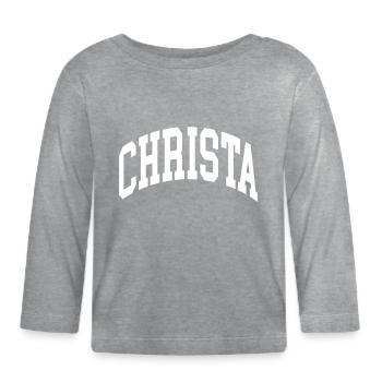 Christa - T-shirt manches longues bio Bébé - gris chiné - Devant