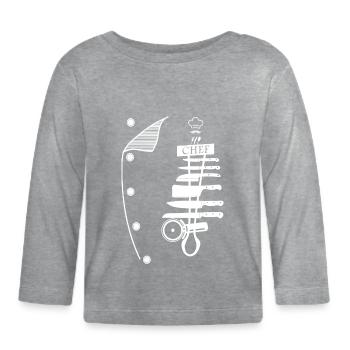 Cook - Organic Baby Long Sleeve T-Shirt - heather grey - Front