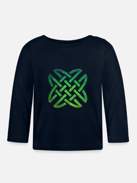 Celtic Knot - Baby Bio-Langarmshirt - Navy