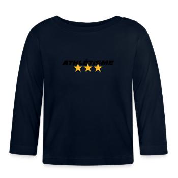 Athlétisme - T-shirt manches longues bio Bébé - marine - Devant