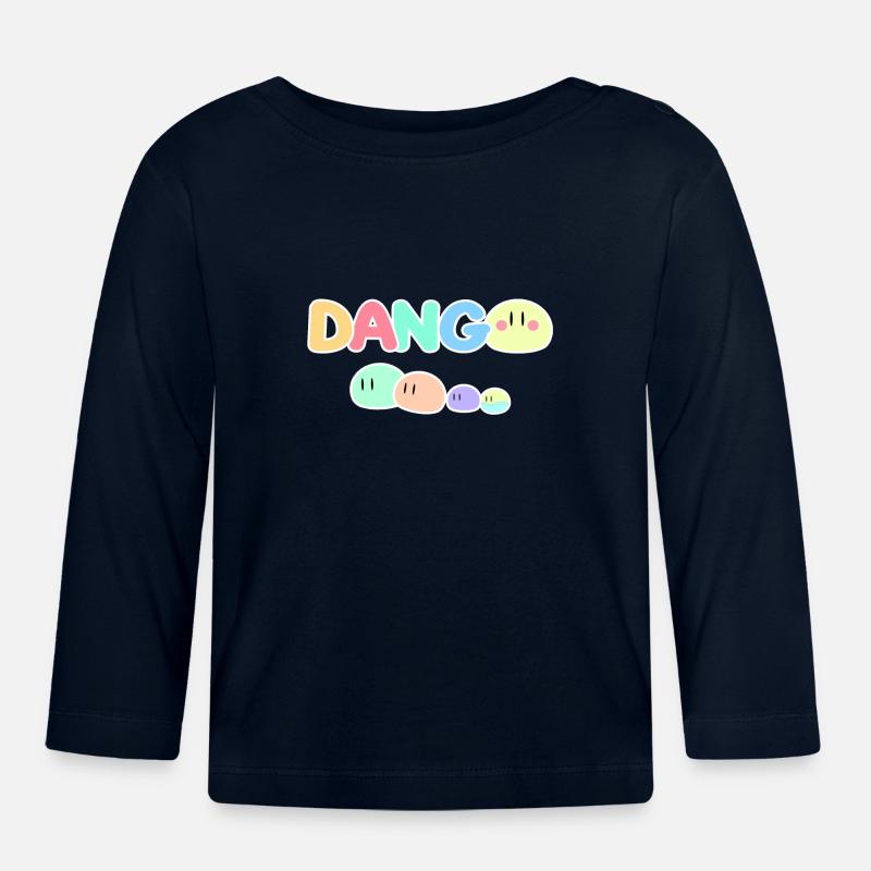 Dango Pastel Pop Illustration - T-shirt manches longues bio Bébé - marine