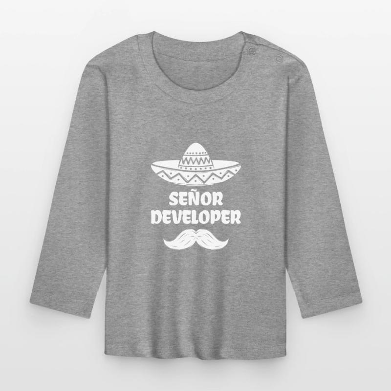 Developer Statement Code Computer Science Geek Scripting Organic Baby Long Sleeve T-Shirt