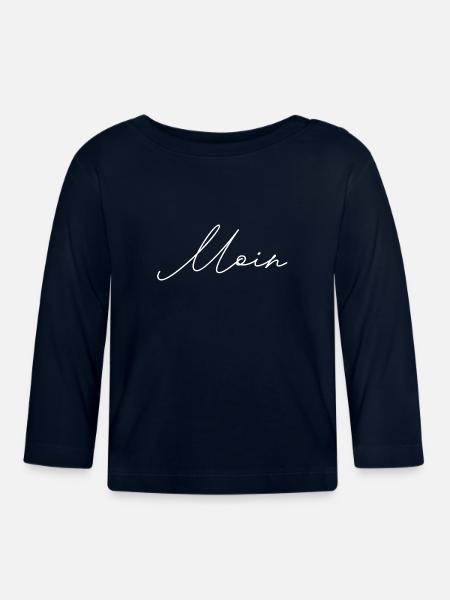 Moin – white side - Baby Bio-Langarmshirt - Navy