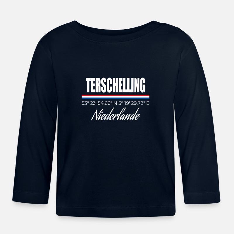 Terschelling - T-shirt manches longues bio Bébé - marine