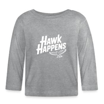 Hawk Happens - Baby Bio-Langarmshirt - Grau meliert - Vorne