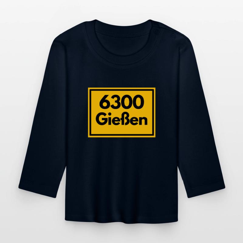 OLD POSTCODE ZIP CODE RETRO 6300 GIESSEN Organic Baby Long Sleeve T-Shirt