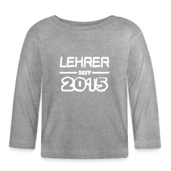 2015 - Baby Bio-Langarmshirt - Grau meliert - Vorne