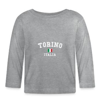 Turin Turin Italie - T-shirt manches longues bio Bébé - gris chiné - Devant