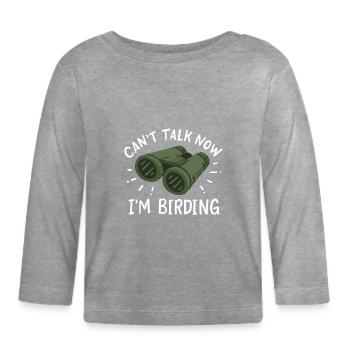Bird Watching Birdwatchers - Organic Baby Long Sleeve T-Shirt - heather grey - Front