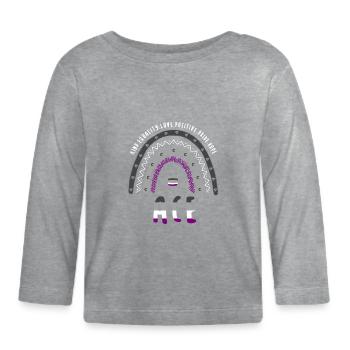 Boho Rainbow Ace Pride - T-shirt manches longues bio Bébé - gris chiné - Devant