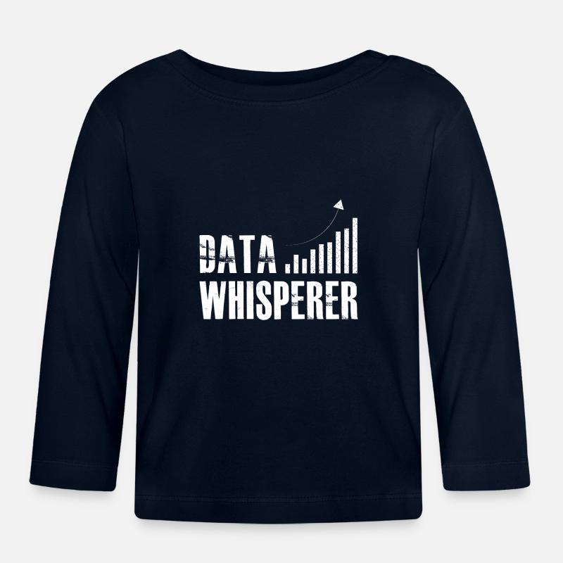 Data Whisperer Science Analyst Software Engineer - Organic Baby Long Sleeve T-Shirt - navy