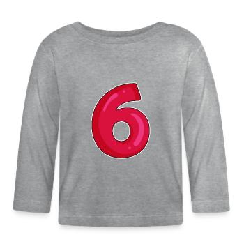 6 - Organic Baby Long Sleeve T-Shirt - heather grey - Front