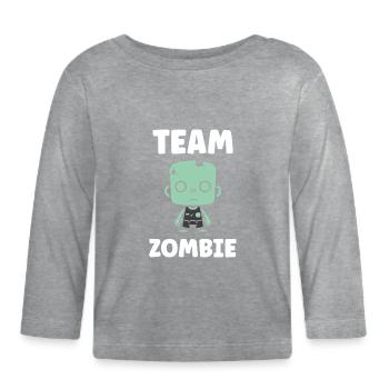 Zombie Énergique Illustration Minimaliste - T-shirt manches longues bio Bébé - gris chiné - Devant