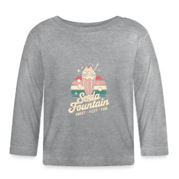 Publicité pour les sodas vintage - T-shirt manches longues bio Bébé - gris chiné - Devant