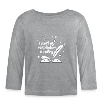 Poésie Slam Ink Stimulation Slam Poésie - T-shirt manches longues bio Bébé - gris chiné - Devant