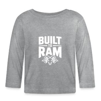 Built to Ram - Baby Bio-Langarmshirt - Grau meliert - Vorne