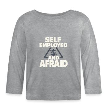 Selbstständiger Freiberufler Steuerhumor 1099 Life - Baby Bio-Langarmshirt - Grau meliert - Vorne