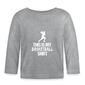 2_Basketball - Organic Baby Long Sleeve T-Shirt - heather grey - Front