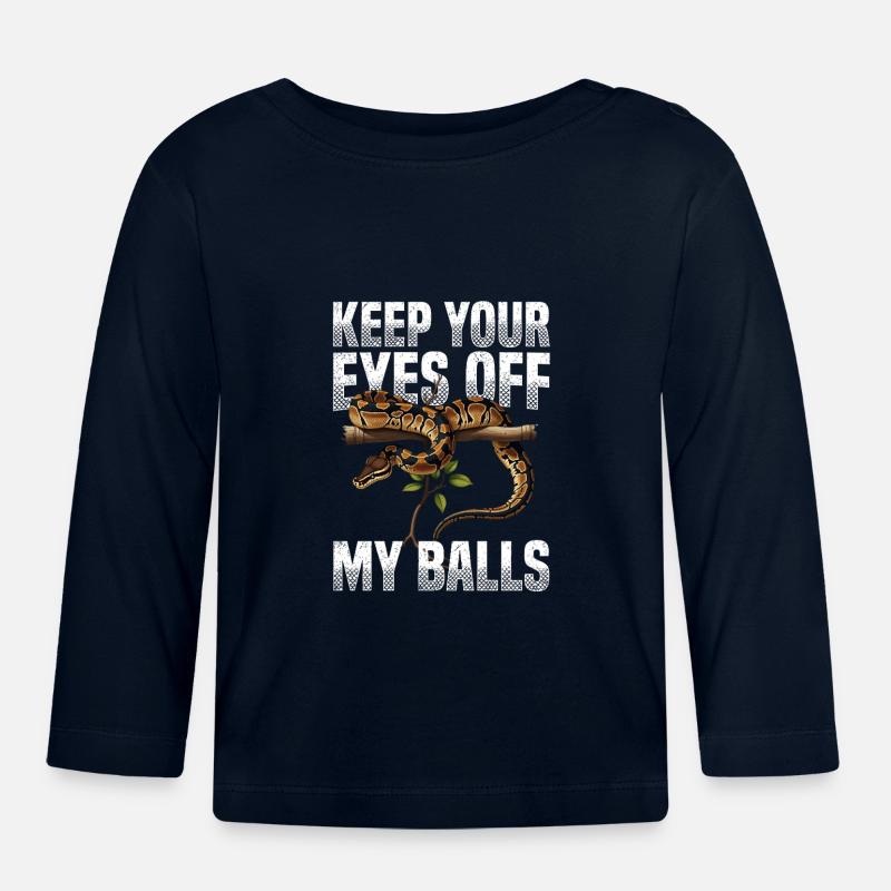Königspython Schlangen Liebhaber Terrarium Python - Baby Bio-Langarmshirt - Navy