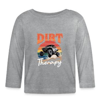 UTV Off Road 4 Wheeler Side by side - Baby Bio-Langarmshirt - Grau meliert - Vorne