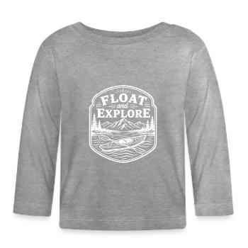 Flotter et explorer - T-shirt manches longues bio Bébé - gris chiné - Devant