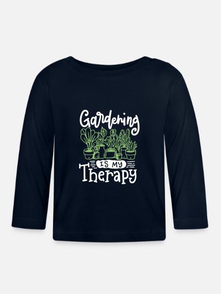 Gartenarbeit Gärtner - Baby Bio-Langarmshirt - Navy