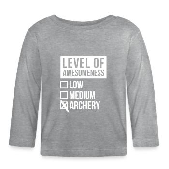 Archery - Organic Baby Long Sleeve T-Shirt - heather grey - Front