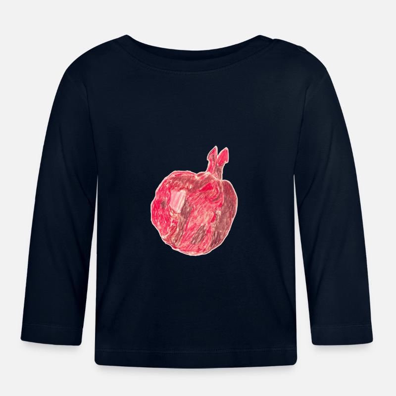 Granatapfel - Baby Bio-Langarmshirt - Navy