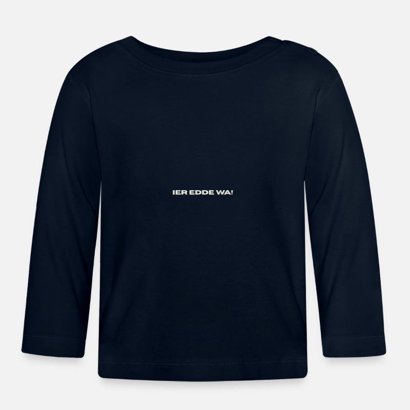 Antwerps_Dialect_T-Hemd - Baby Bio-Langarmshirt - Navy