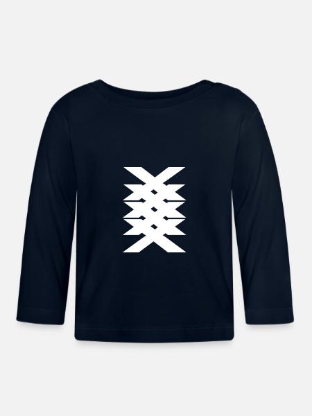 Coole xxxx digitale Kunst - Baby Bio-Langarmshirt - Navy