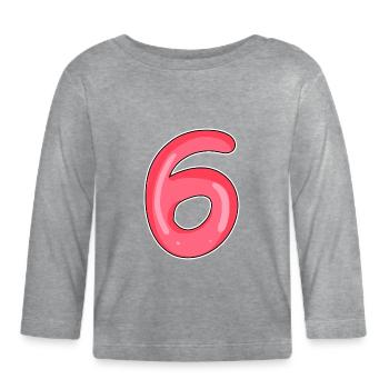 6 - Organic Baby Long Sleeve T-Shirt - heather grey - Front