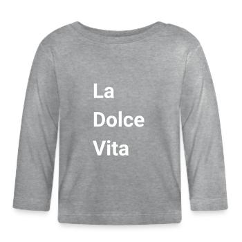 La Dolce Vita - Organic Baby Long Sleeve T-Shirt - heather grey - Front
