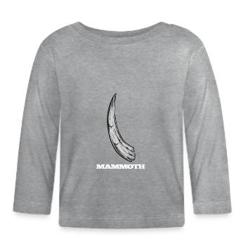 Défenses en ivoire de mammouth - T-shirt manches longues bio Bébé - gris chiné - Devant
