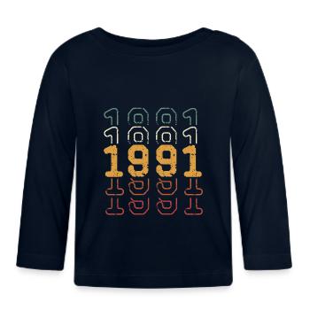 1991 - Baby Bio-Langarmshirt - Navy - Vorne