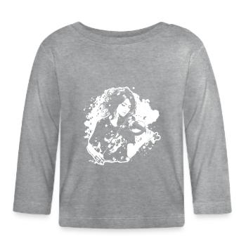 Violoniste - T-shirt manches longues bio Bébé - gris chiné - Devant