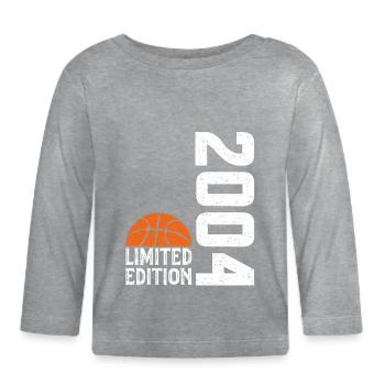 20th Anniversary 2004 Limited Edition Basketball - Organic Baby Long Sleeve T-Shirt - heather grey - Front