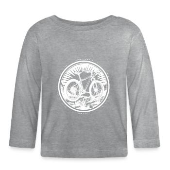 Mountainbike - Baby Bio-Langarmshirt - Grau meliert - Vorne
