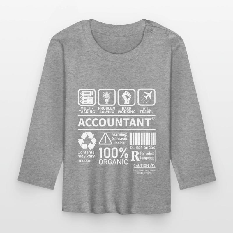 Comptable Multi Tasking Résolution de problèmes T-shirt manches longues bio Bébé