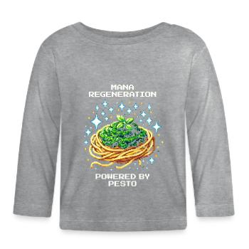 Mana Regeneration | Powered by Pesto - Baby Bio-Langarmshirt - Grau meliert - Vorne