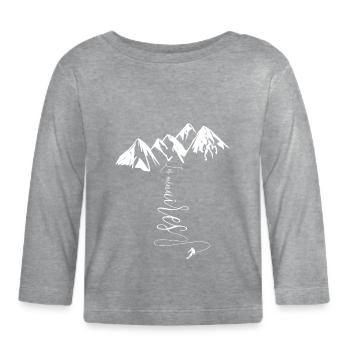 Les Menuires Ski 3 Vallées Vallée des Belleville - Organic Baby Long Sleeve T-Shirt - heather grey - Front