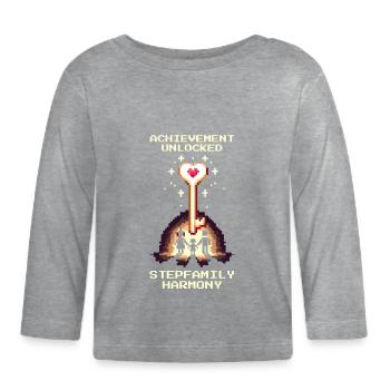 Patchwork Harmony Unlocked | Patchwork - Organic Baby Long Sleeve T-Shirt - heather grey - Front