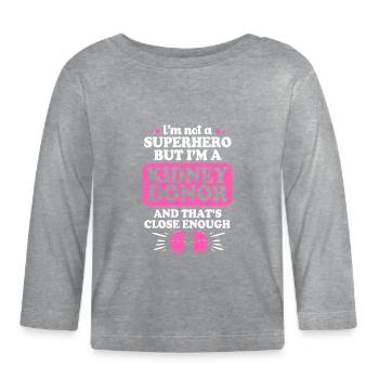 Rein Donneur Rein - T-shirt manches longues bio Bébé - gris chiné - Devant