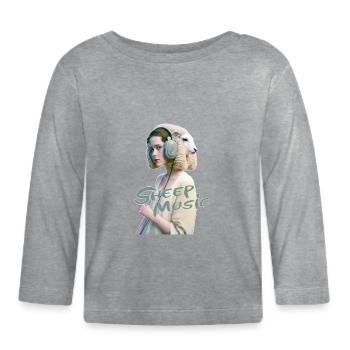 Anthropomorphic 10 Typo - Organic Baby Long Sleeve T-Shirt - heather grey - Front