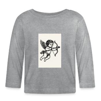 Angel - Organic Baby Long Sleeve T-Shirt - heather grey - Front